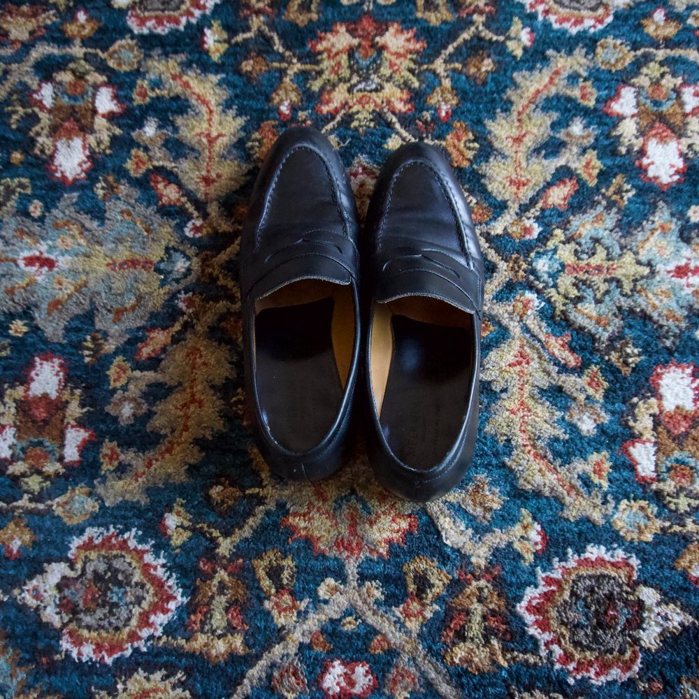Meermin Penny Loafers Black UK 7